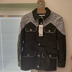 Veronica Beard Vanna Jacket, Color-Sage